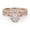 Rose Gold, variant on Twisted Infinity Halo Solitaire Bridal Ring Set for Women Center 5.5X3.5MM Oval and Round Lab Created Moissanite Engagement Wedding Rings In 10K Solid Yellow Gold Size 5