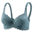 thumbnail image 2 of Noric Women's Thin Floral Lace Underwire Bra Adjustable Straps Lift stay-Sag Side Support Comfort Shaping Bustier, 2 of 8