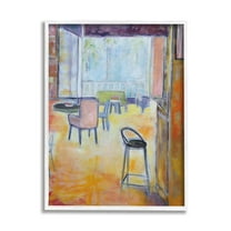 Stupell Indtries Tropical Lounge Open Room Furnished Interior Contemporary Painting,11 x 14,Design by Snne Marie