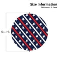 thumbnail image 2 of Yiaed Patriotic Star Print Leather Coasters for Drinks - Cup Coasters Coffee Table Kitchen Table Bar, Home & Office Gifts Handmade Drink Coasters-Round Shape, 2 of 6