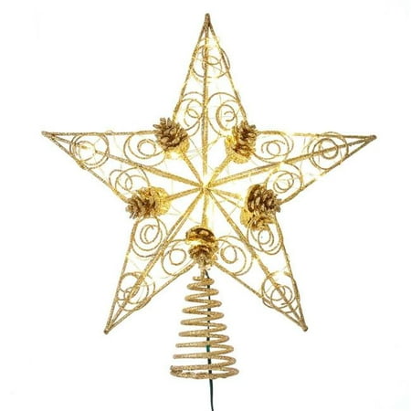UPC 086131536649 product image for Kurt Adler AD2801 11.75 in. 30-Light Fairy Star Tree Topper  Light Gold | upcitemdb.com