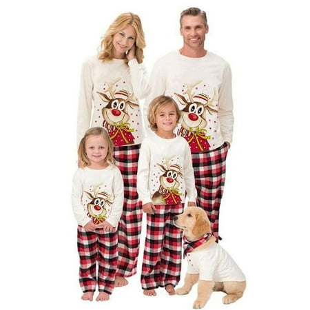

JBEELATE Family Matching Christmas Pajamas for Adults Teens and Baby Holiday Parent-Child Outfits Sleepwear Homewear