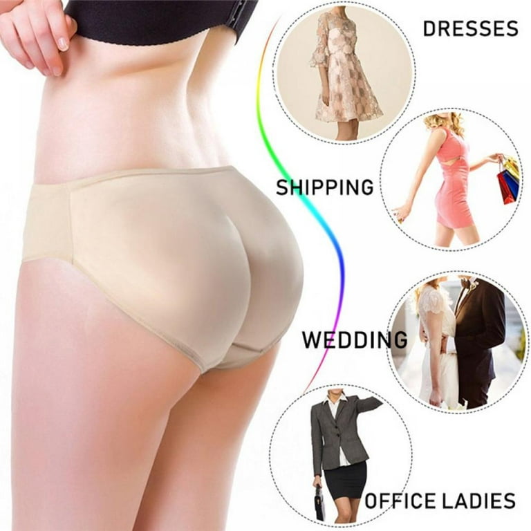 Deepwonder Women's Padded Underwear Butt Enhancer Pads Panties Butt Lifter  And Enhancer Panties Underwear For Women Seamless Briefs Shapewear