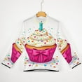 thumbnail image 5 of Birthday Cupcake with Candle Men's Stand Collar Sweater Long Sleeve Clothing Loose Fit Sports Sweater, 5 of 8