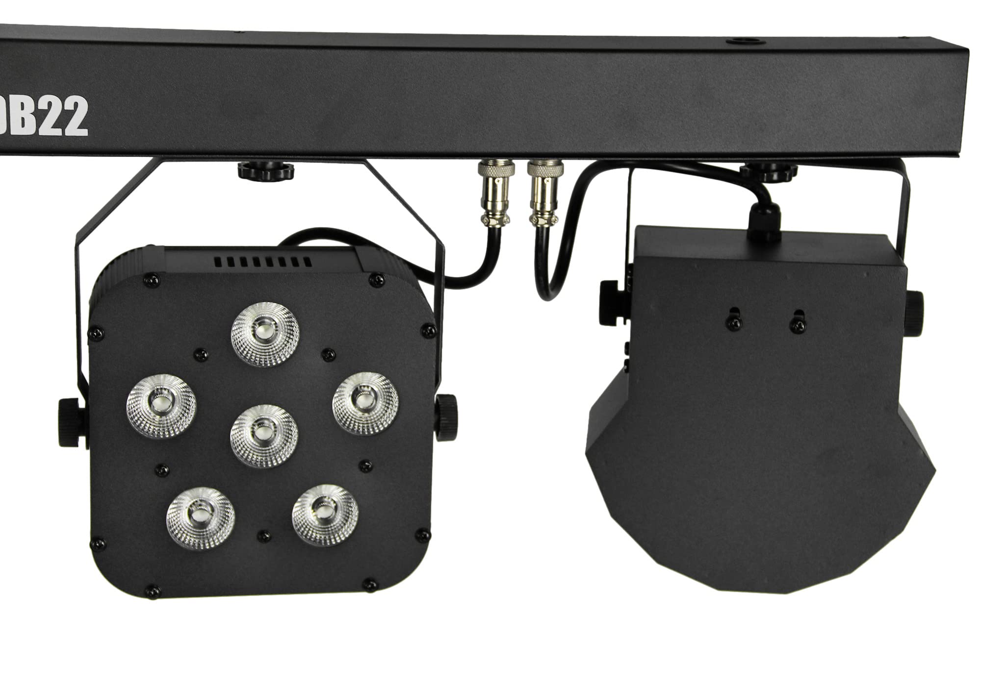 Gearlux 4-in-1 LED Party Bar Derby Light 2 X 6PCS 8-Watt RGBW Bright LEDs and 2 X 2PCS 10-Watt Warm LEDs for Halloween, Party, Wedding, Christmas and Stage Parties