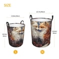 thumbnail image 3 of Honeii Romantic Flower Fox Couple Print Laundry Hamper Basket,Baby Nursery Woven Storage Basket for Toys Bin,Pillows,Blankets,Clothes-Medium, 3 of 6