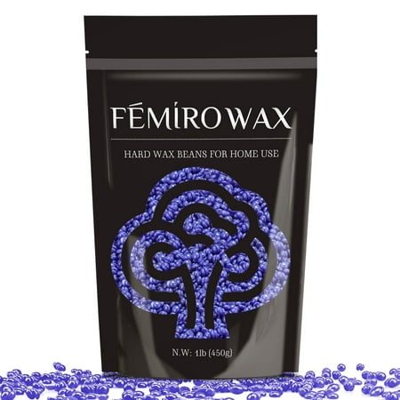 Hard Wax Beans,Hair Removal Full Body Brazilian Bikini Beads Waxing At Home for Sensitive Skin Face Bikini Legs Eyebrow Women Men 1lb /450g（Lavender） (Lavender... Lavender Wax