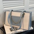 thumbnail image 1 of LNGOOR Fashionable & Elegant Color Block Ladies‘ Tote Bag (Square Shape) Book Tote Bag, 1 of 7