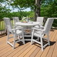 thumbnail image 3 of Highwood's 48" Round 5-pc Weatherly Dining Set - Counter Height, Outdoor, Eco-friendly, Synthetic Wood, 3 of 10