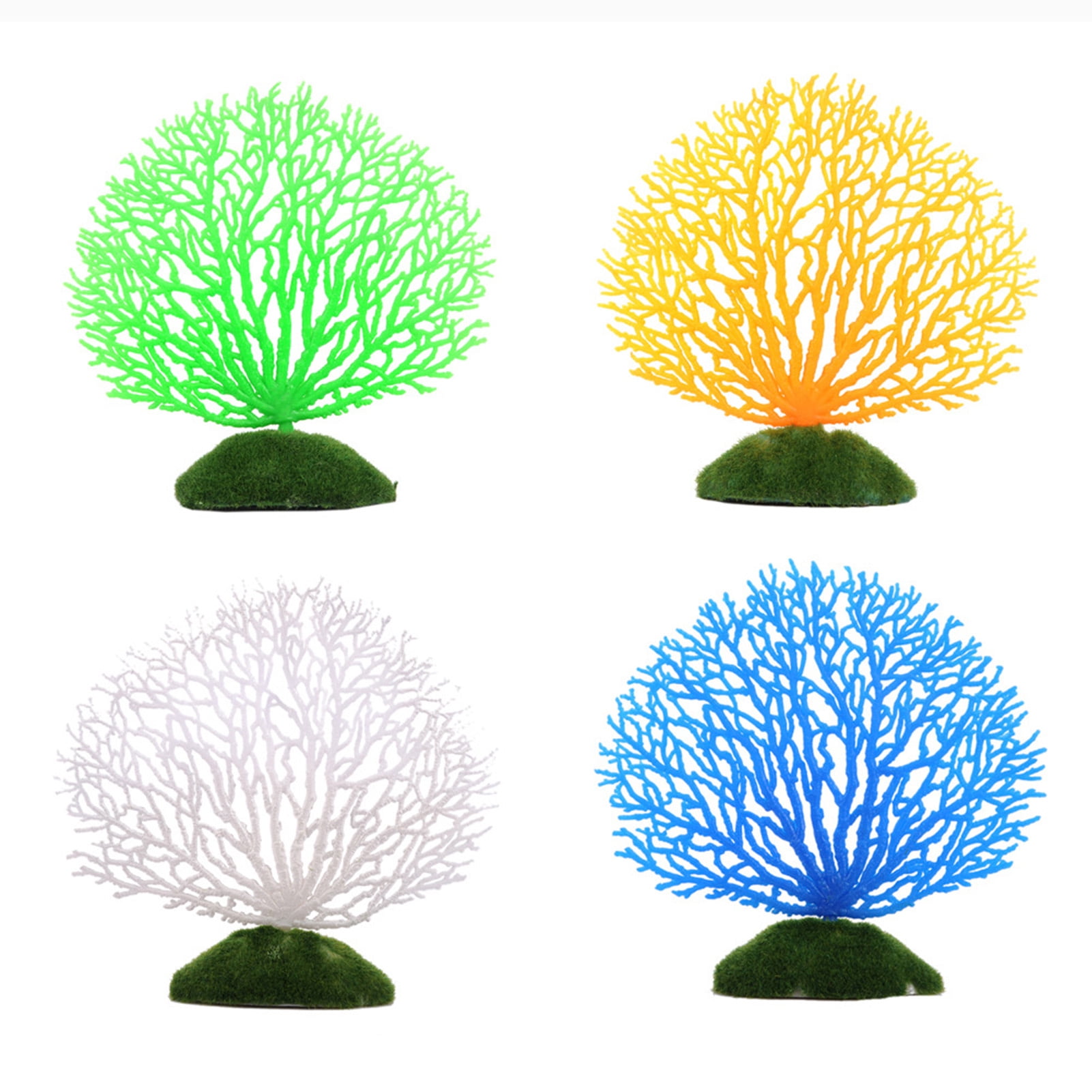 SPRING PARK Artificial Coral Ornament Strip Coral Plant Ornament Glowing Effect Silicone Artificial Decoration for Fish Tank Aquarium Landscape