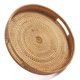 thumbnail image 1 of Bandeja redonda DECRAFTS de ratán natural, 30 cm x 6 cm, con asas, 1 of 7