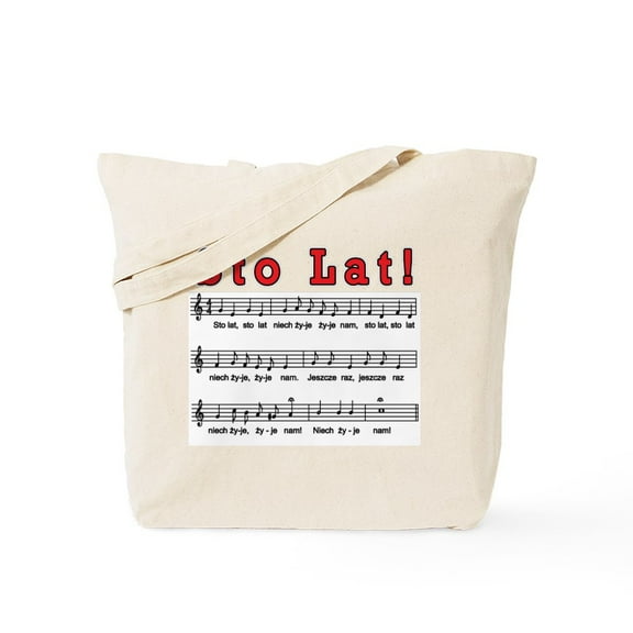CafePress - Sto Lat! Song Tote Bag - Unisex Canvas Tote Bag, Beige, 1-Piece