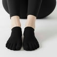 thumbnail image 3 of 5Pairs Women Toe Socks Five Toe Cotton Socks Ankle Sock with Toes Separated for Women Athletic Running, 3 of 6