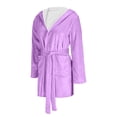 thumbnail image 4 of Gifts for Mom Robe for Women Fuzzy Loungewear Oversized Hooded Women's Robes Bath Womens Bathrobe Pink, 4 of 9