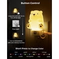 thumbnail image 4 of Luz nocturna LED 3D con forma de oso L LOHAS para niños, RGB, color blanco suave, 4 of 9