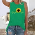 thumbnail image 6 of Sunflower Tank Top for Women Sunrise Sunshine Sleeveless Summer Shirts Outdoor Workout Hawaiian Beach Crewneck Loose Camisoles, 6 of 7