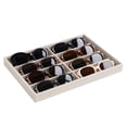 thumbnail image 1 of Organizador de Anteojos de Sol Stratalife con Bandeja de Terciopelo Beige (8 Compartimentos), 1 of 6