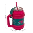 thumbnail image 3 of Botella Reduce de Acero Inoxidable Diseño Rosa con Asa y Popote 1.47 Litros, 3 of 4
