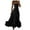 Black, variant on RGDYPKO Dresses For Women 2025 Women's Solid Color Fashion Strapless A Line Dress With Flower Detail Elegant Summer Charm Soft And Skin-Friendly