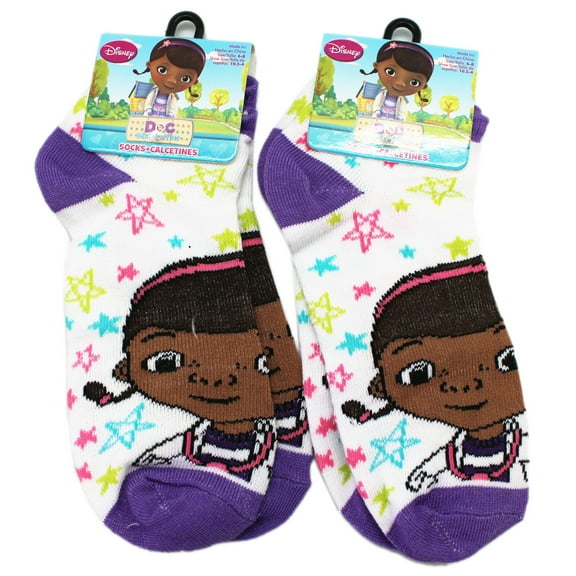 Disney's Colorful Stars Violet Toe Kids Socks (Size 6-8, 2 Pairs)