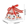 thumbnail image 4 of HYLLai 50pcs Christmas Triangular Candy Gift Box Set – Santa Themed Paper Treat Boxes for Holiday Parties, Festive Favor Packaging for Sweets and Small Gifts (Snowman), 4 of 5