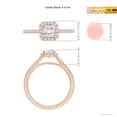 thumbnail image 5 of ANGARA Natural Princess-Cut Diamond Halo Engagement Ring in 14K Rose Gold for Women (Size-4.5mm| Color-G| Clarity-VS2) | April Birthstone, Anniversary, Jewelry Gift for Women | Natural Diamond Ring, 5 of 9