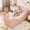 Dusty Pink, variant on Mophoto Warm Pink Upholstered Toddler Bed with Padded Headboard Frame with Removable Guard Rails Kids Toddler Floor Standard Crib Size Bed for Girls and Boys(Mattress Not Included)