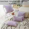 thumbnail image 6 of Light Purple Pillow Covers 18x18 Set of 2 Striped Corduroy Throw Pillow Covers Cushion Covers for Office Couch Chair Bedroom, 18x18 Inch, Lavender, 6 of 7