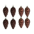 thumbnail image 2 of Christmas Decorations and Gift Package Combination Christmas Tree Pendant Set 9cm Plastic Ornaments 8pcs Shiny and Christmas for Festive Holiday Decor/ Christmas Tree Pine Cone Ornaments Brown A, 2 of 7