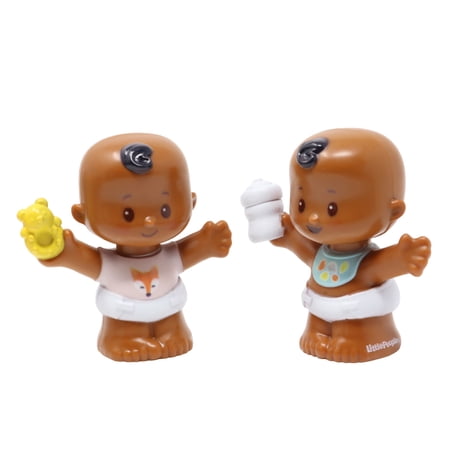 Replacement Parts for Collectible Fisher-Price Little People Family Dollhouse Twins Playset GKP69 - Replacement Baby Boy and Girl African-American Figures