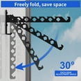 thumbnail image 3 of Wall Mounted Clothes Drying Rack, Wall Clothes Hanger Foldable, Laundry Hanger Hook for Bathroom, Wall Clothes Rack Indoor, Perfect for Small Spaces, Matte Black, 3 of 3