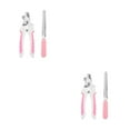 thumbnail image 3 of tssuouriy 2piece Beginner-friendly Cleaning Tools Set For Pet Nail Care And Baffle Does Not Damage pink large size 2Set, 3 of 6