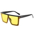 thumbnail image 6 of Square Oversized Sunglasses for Women Men Fashion Flat Top Big Black Frame Shades, 6 of 9