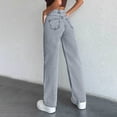 thumbnail image 5 of RotHome Women Jeans Baggy Jeans Women Wide Leg Jeans for Women High Waisted Stretchy Straight Leg Denim Pants with Pockets Loose Fit Comfortable Everyday Wear Casual Bottoms, 5 of 10