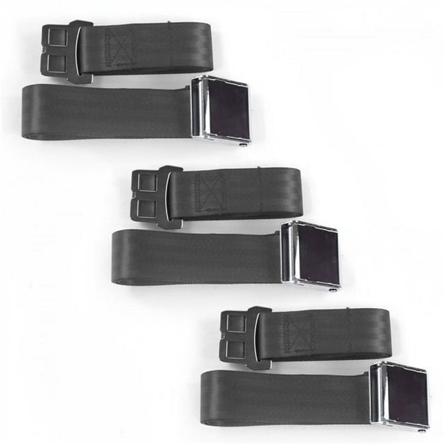 Kit Ceinture de Sécurité 2 Points Charbon Tour de Sécurité pour Chevy Impala 1971-1976 - 2 Ceintures