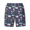 thumbnail image 4 of Lsque Mens Swim Trunks Bamboo Panda Pattern - Bathing Suit Compression Liner - Beach Swim Shorts Swimwear - (S-3XL) - Stretch Quick Dry -Medium, 4 of 9