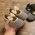 thumbnail image 5 of uvwlwu Baby Walking Shoes,Spring And Autumn Children Toddler Shoes Girls Flat Bottom Non Lightweight Comfortable Bow Houndstooth Hook Loop,Toddler Shoes(Size:12-18 Months), 5 of 9