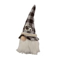 thumbnail image 3 of Northlight 8.25" Brown and Gray Gingham Pattern Coffee Gnome, 3 of 5