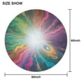 thumbnail image 6 of Colorful Swirl Tie Dye Pattern Round Tablecloth 60"x60",Wrinkle Wipeable Table Cloth for Kitchen Dining Room Picnic Patio Party, 6 of 6