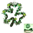 thumbnail image 4 of St. Patricks Day Wreath Decorations, 14 Inch Shamrock Wreaths for Front Door with Green Clover LED Lights, St. Patrick's Day Decor for Spring Outdoor Home Wall Window, 4 of 7
