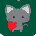 thumbnail image 4 of Inktastic Heart Cat Boys or Girls Baby Bib, 4 of 4