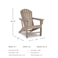 thumbnail image 5 of Bowery Hill Adirondack Chair in Grayish Brown, 5 of 9