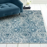 ReaLife Rugs Machine Washable Printed Mosaic Blue Eco-friendly Recycled ...