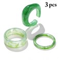 thumbnail image 2 of Resin Rings Vintage Casual 3PCS Simple Open Finger Rings Thin Rings Chunky Rings, 2 of 9