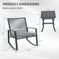 thumbnail image 4 of Patio Furniture Sets 2-person Outdoor Patio Bistro Metal Rocking Conversation Set With Table,Outdoor Patio Furniture Sets, 4 of 9