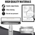 TRAHOOSafety Razor for Men with 15 Stainless Steel Double Edge Blades