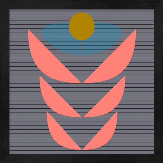 Pinky Leafy by Sandi Hauanio, Framed Wall Art, 13.25W x 13.25H