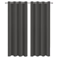 thumbnail image 5 of Pair Ready cortina sombreada gruesa anillo caliente agujero superior o pliegue a lápiz 66wx54l gris, 5 of 5