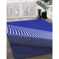 thumbnail image 3 of Ahgly Company Machine Washable Indoor Rectangle Transitional Cobalt Blue Area Rugs, 8' x 12', 3 of 7
