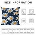 thumbnail image 5 of Pratyus Flowers Pattern Square Pillow Cover Case for Cushions Sofa Bed Outdoor Decoration Zipper Closure Pillowcase 1PC 24x24in, 5 of 5
